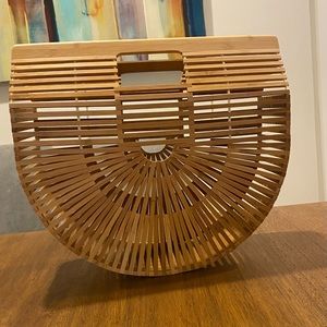 Bamboo structured stylish handbag